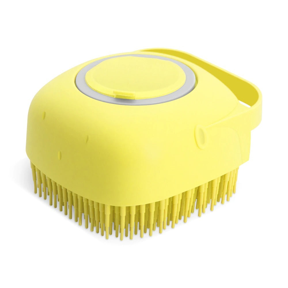 Dog Bath Massage Brush – Soft Silicone Grooming & Shampoo Scrubber