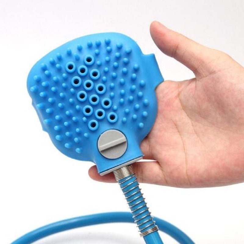 Pet Bathing & Grooming Shower Tool – Massage Brush with Hose Sprayer