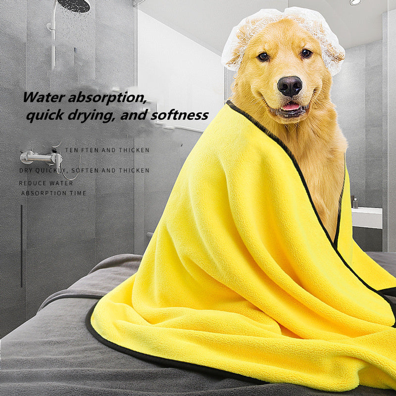Quick-Dry Dog Bath Towel – Super Absorbent Microfiber Pet Drying Towel for Dogs