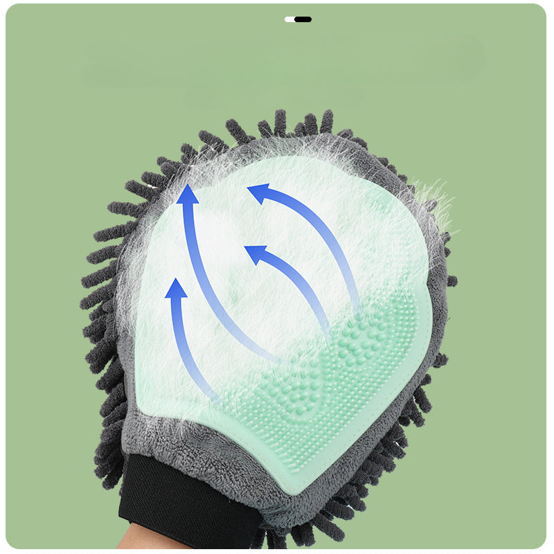 Pet Grooming Glove – Bathing, Massage & Deshedding Brush for Dogs