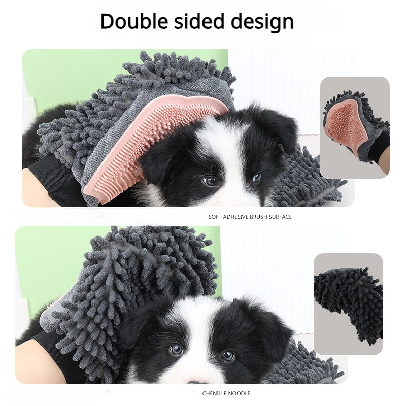 Pet Grooming Glove – Bathing, Massage & Deshedding Brush for Dogs