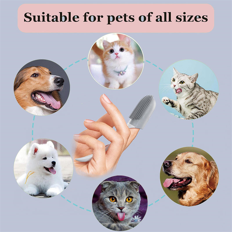 Dog Finger Toothbrush – Soft Silicone Dental Cleaning Brush for Healthy Teeth & Gums