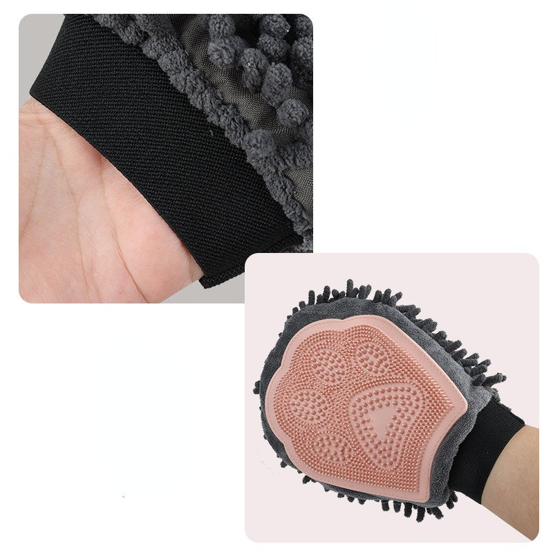 Pet Grooming Glove – Bathing, Massage & Deshedding Brush for Dogs