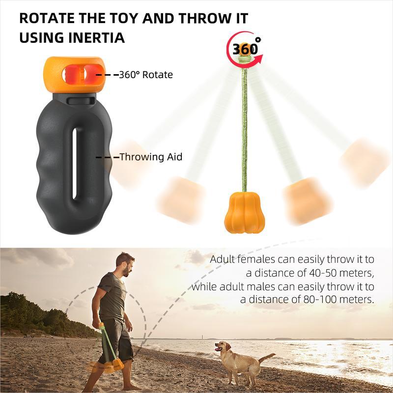 PROKEI Dog Rope Fetch Toy – Indestructible Tug & Chew Toy