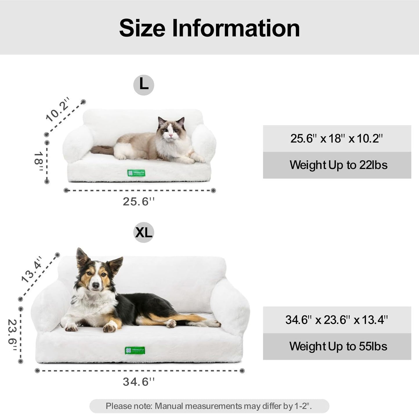 Washable Rectangle Dog Bed – Calming Anti-Slip Sofa for Puppies & Medium Dogs