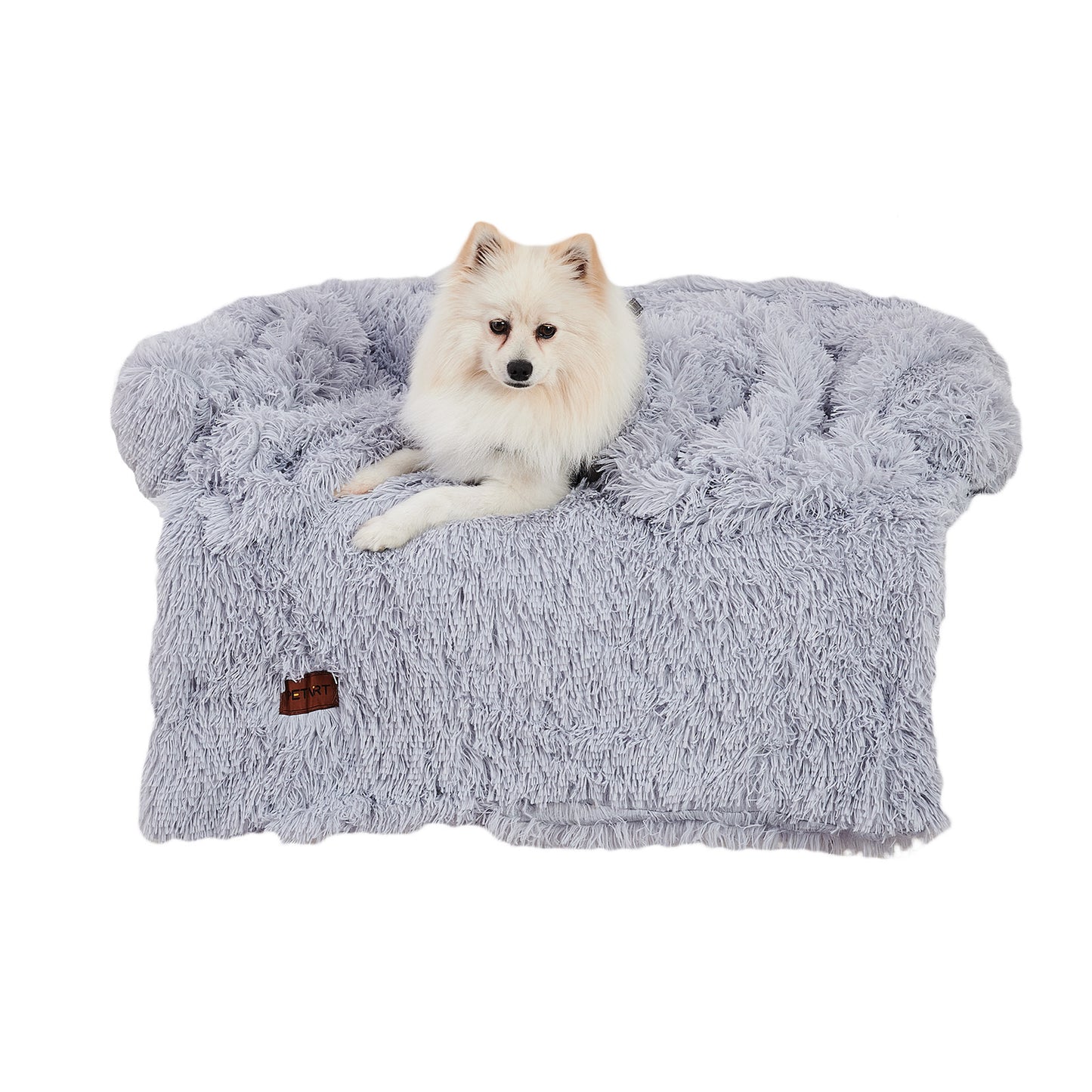 Fluffy Dog Couch Bed with Blanket – Washable Sofa Protector for Medium & Large Dogs