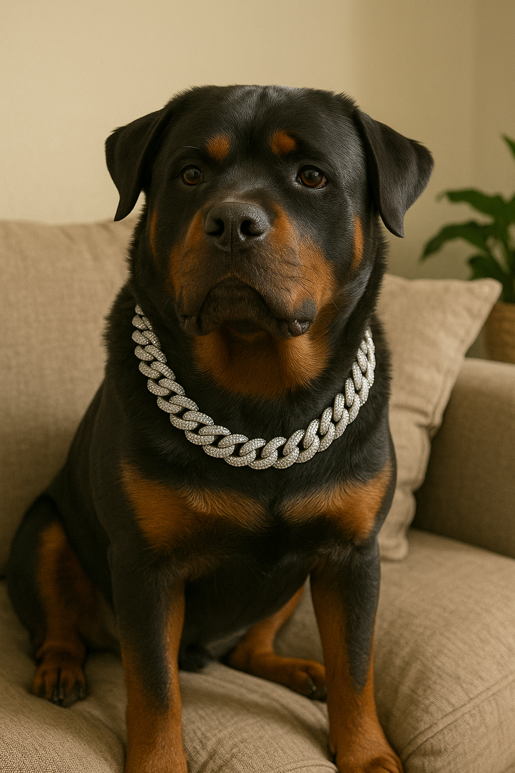Dog Chain Collar – Sparkling Diamond Alloy Choker