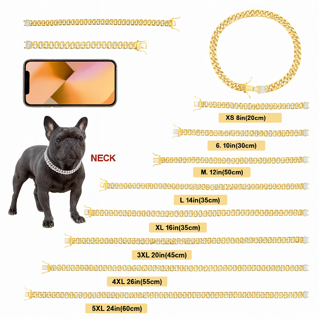Dog Chain Collar – Sparkling Diamond Alloy Choker
