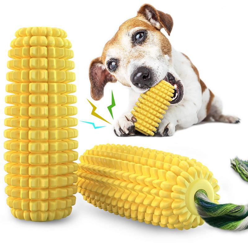 Durable Dog Chew Toy – Corn Stick Rope Toy for Small, Medium & Large Breeds | Squeaky Dental Care Toy