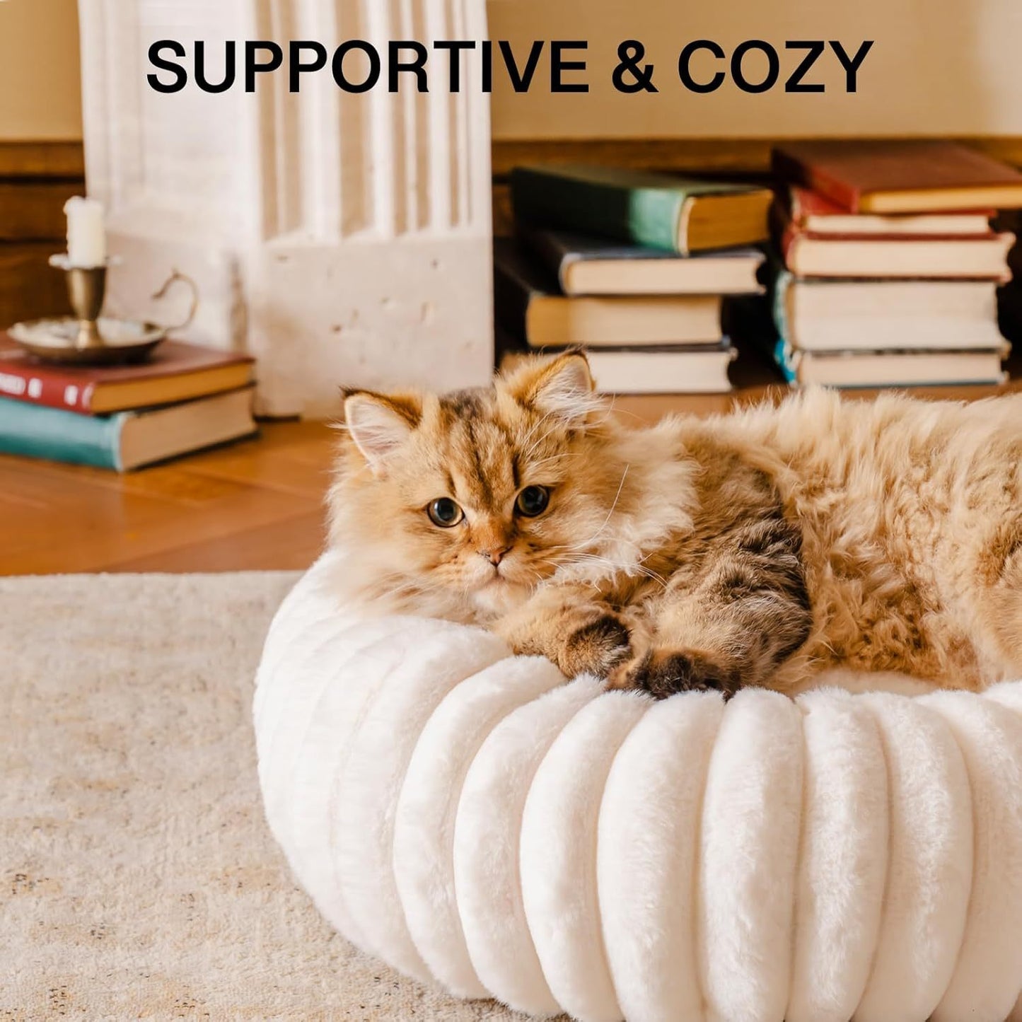 Calming Donut Dog Bed – Plush, Washable & Non-Slip