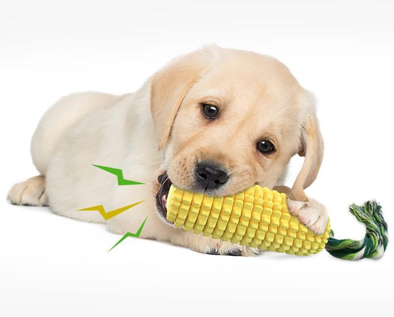Durable Dog Chew Toy – Corn Stick Rope Toy for Small, Medium & Large Breeds | Squeaky Dental Care Toy