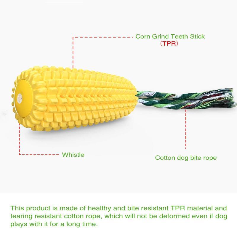 Durable Dog Chew Toy – Corn Stick Rope Toy for Small, Medium & Large Breeds | Squeaky Dental Care Toy