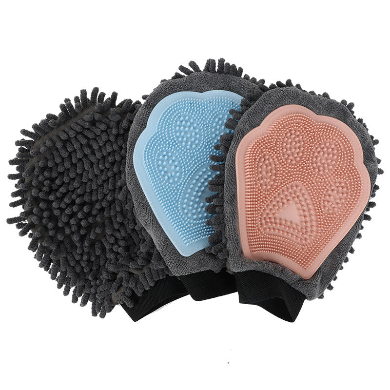 Pet Grooming Glove – Bathing, Massage & Deshedding Brush for Dogs