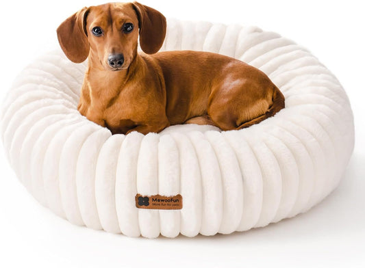 Calming Donut Dog Bed – Plush, Washable & Non-Slip