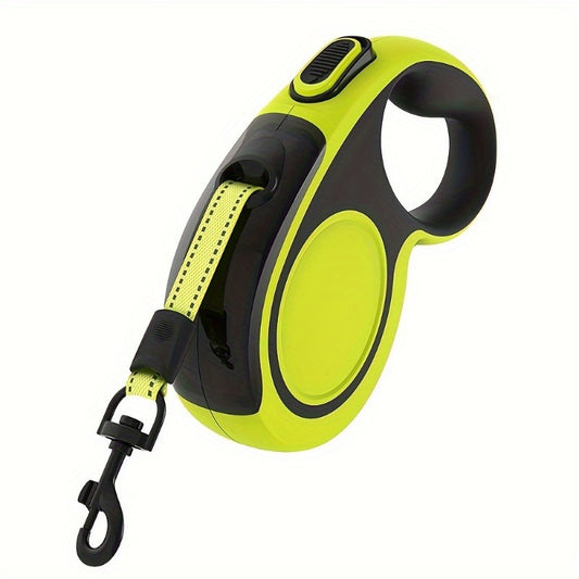 Heavy-Duty Retractable Dog Leash – 5m Reflective Nylon with Anti-Slip Handle
