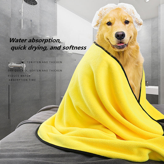 Quick-Dry Dog Bath Towel – Super Absorbent Microfiber Pet Drying Towel for Dogs