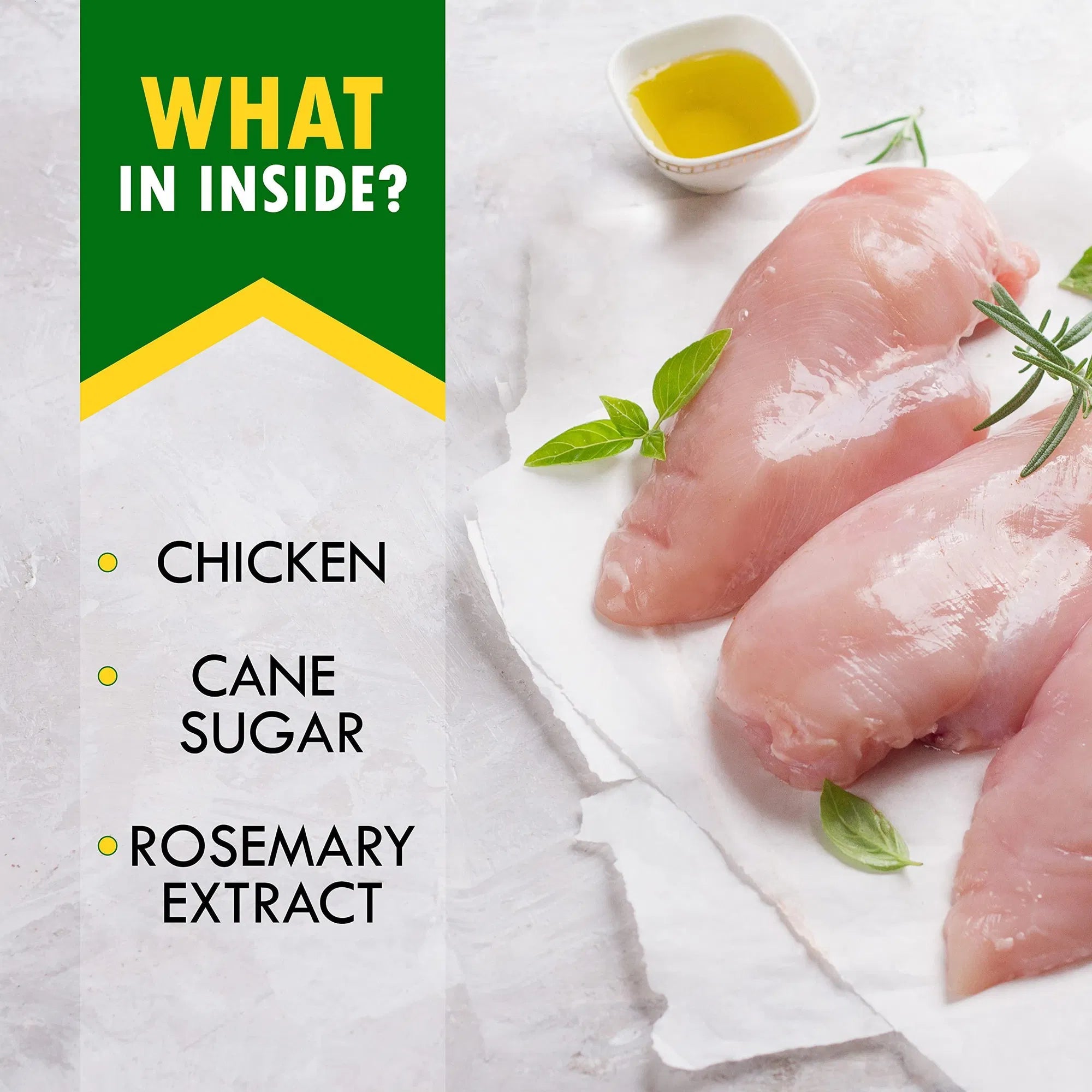 Real chicken ingredients used in chicken jerky dog treats