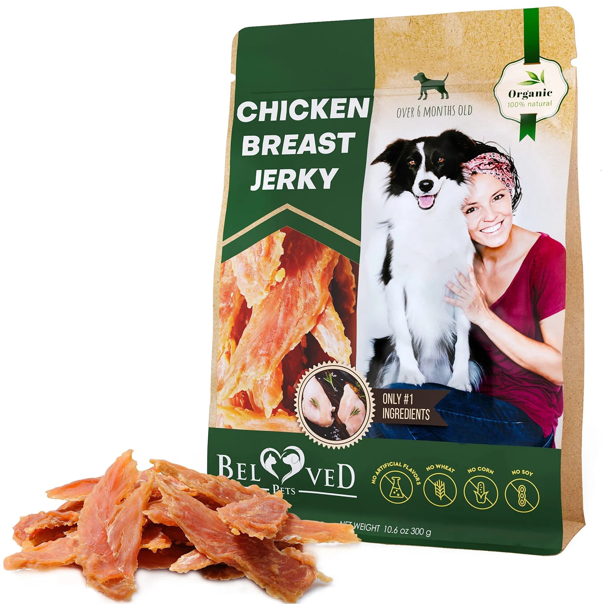 Grain-Free All-Natural Chicken Jerky Dog Treats – High-Protein Snack