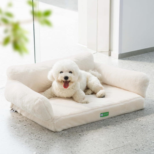 Washable Rectangle Dog Bed – Calming Anti-Slip Sofa for Puppies & Medium Dogs