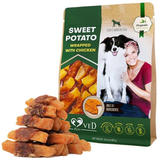 Grain-Free Sweet Potato & Chicken Dog Chew Treats
