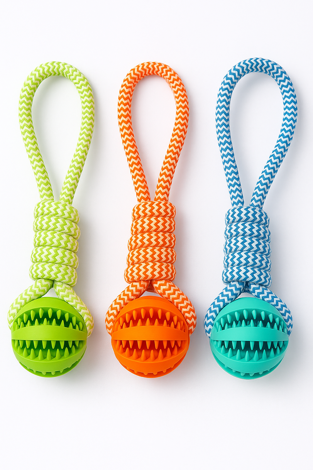 Durable Rope Chew Toy with Ball – Interactive Tug & Dental Care for Dogs