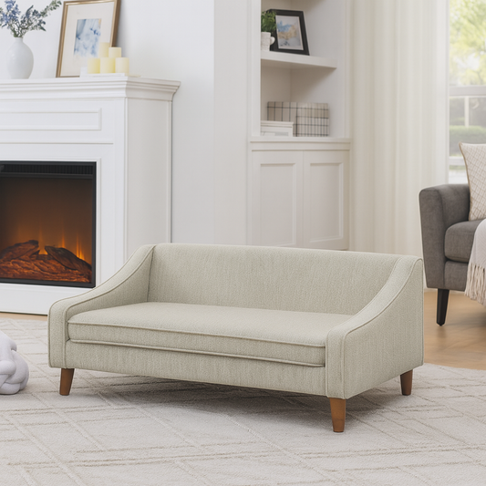 Modern Sofa Dog Bed – Elevated Washable Couch with Unique Armrest Design