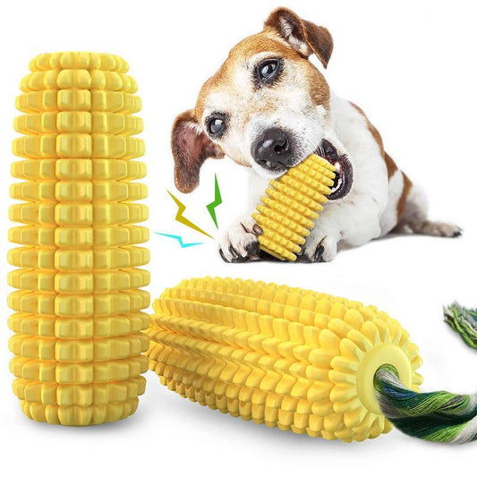 Durable Dog Chew Toy – Corn Stick Rope Toy for Small, Medium & Large Breeds | Squeaky Dental Care Toy