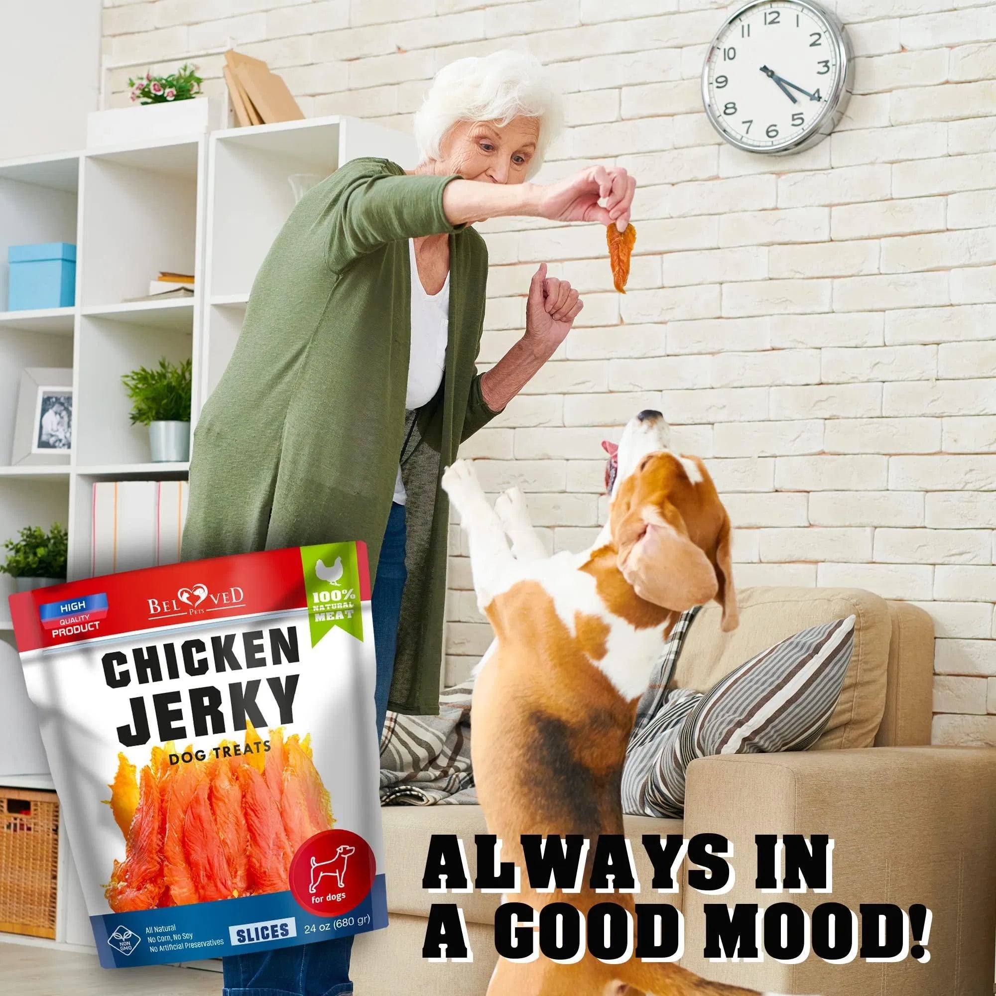 Grain-Free Human-Grade Chicken Jerky Dog Treats